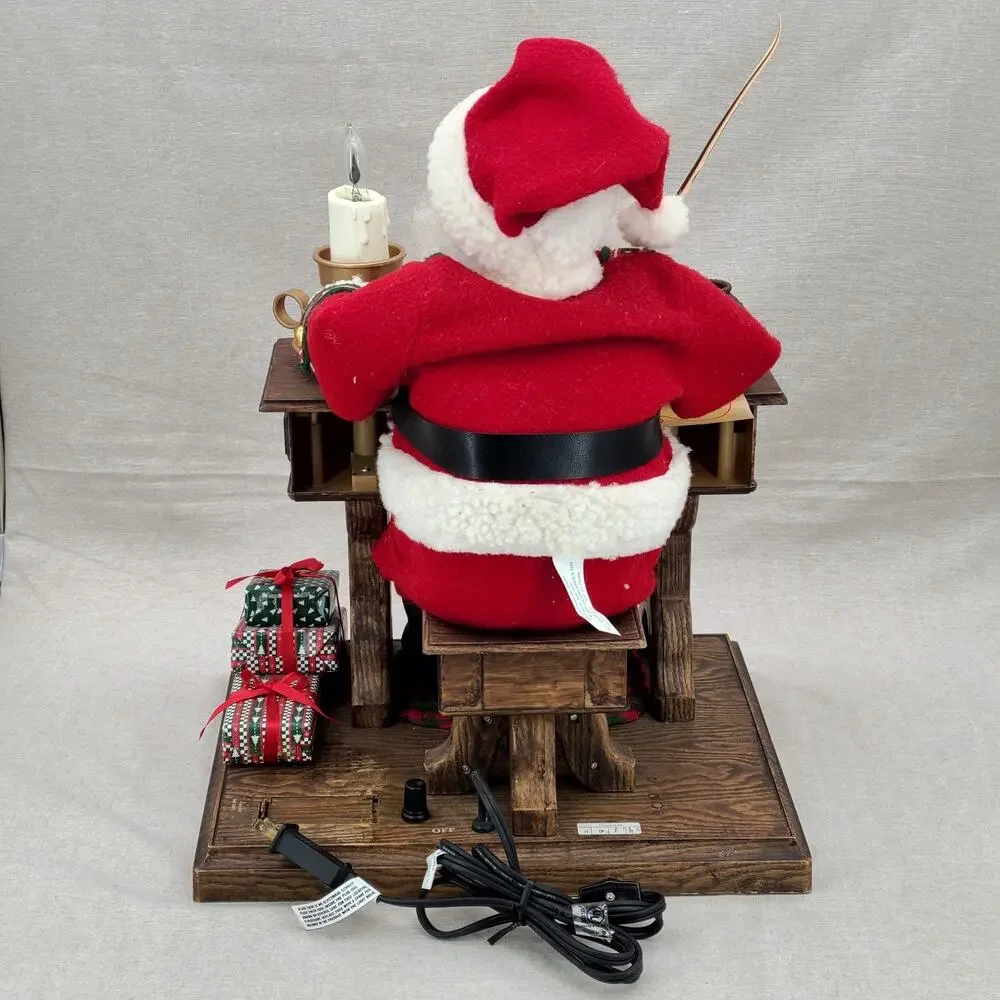 Trim A Home VTG 1993 Writing Santa Animatronic Christmas Figurine #35321 in Box